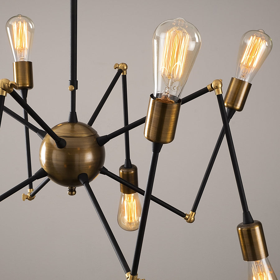 Sputnik 8'li Metal Avize - Altin