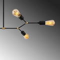 Sputnik 6'lı Metal Avize - Siyah