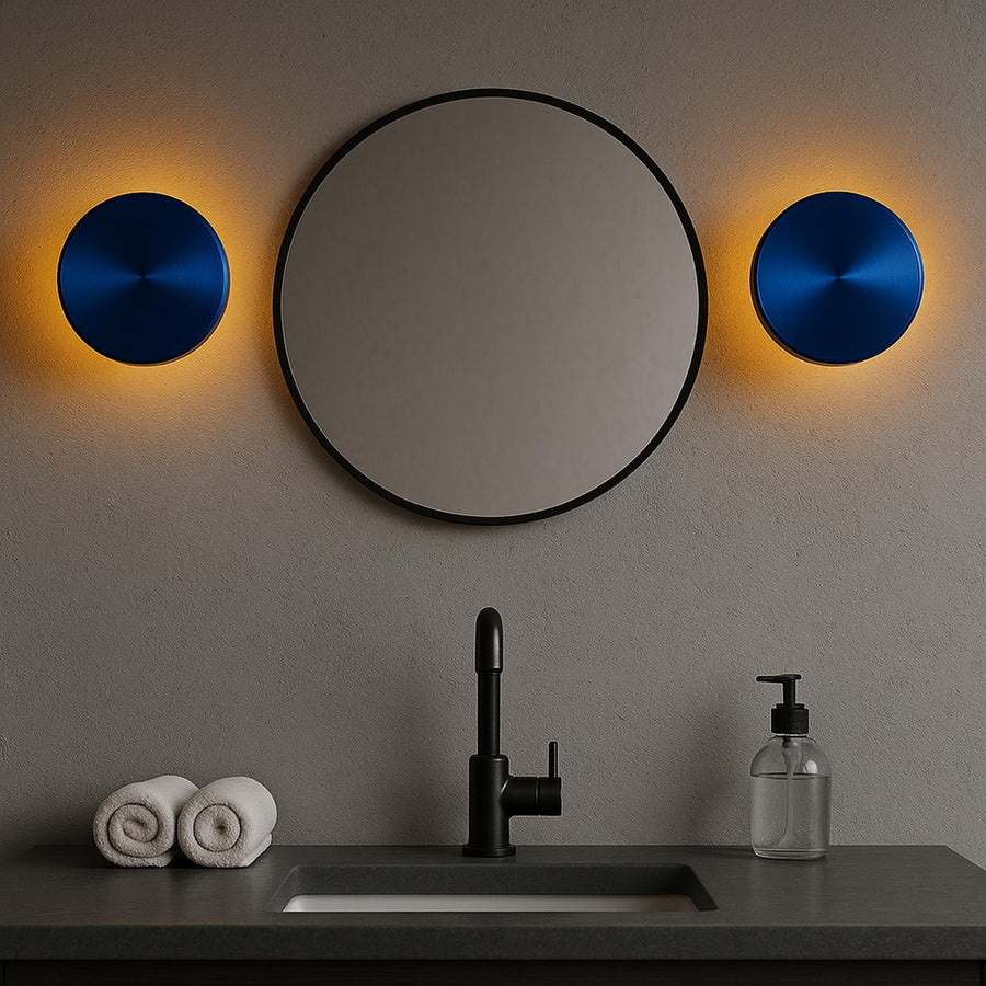 Mavi LED Metal Sivama Tekli Aplik - Mavi