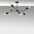 Sputnik 6'lı Metal Avize - Siyah