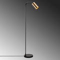 Silindir Başlıklı Tekli Lambader Metal - Siyah