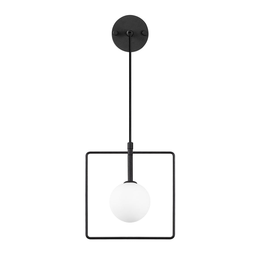 Geometrik Kare Cam Tekli Aplik - Siyah