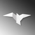 Origami Kuş Büyük Boy LED Aplik - Beyaz