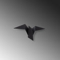 Origami Kuş Küçük Boy LED Aplik - Siyah