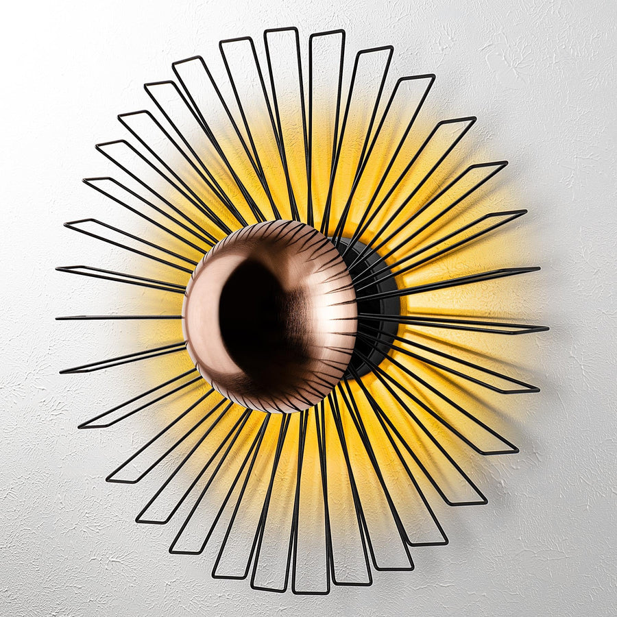 Starburst Tel Metal Duvar Apligi Buyuk - Siyah