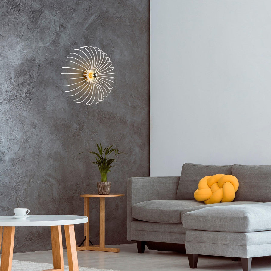 Spiral Tel Tekli Aplik Metal - Beyaz
