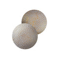 Dokulu Oval Aplik - Gri