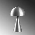 Dome Başlık Modern Metal Masa Lambası - Gumus