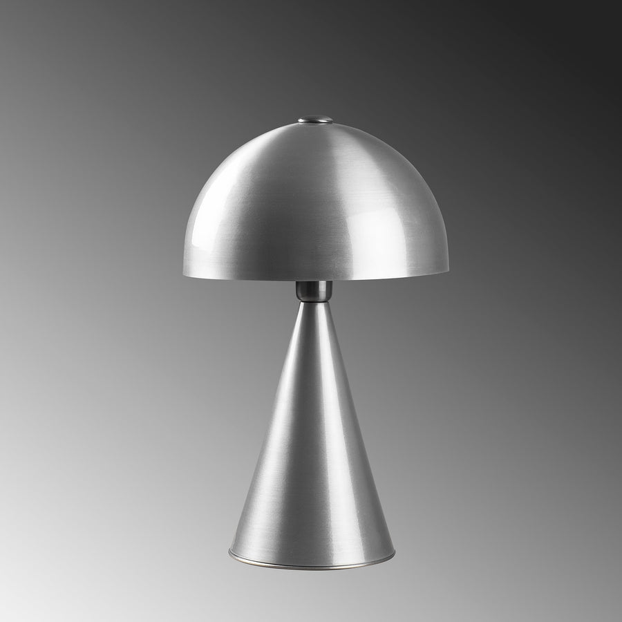 Dome Başlık Modern Metal Masa Lambası - Gumus