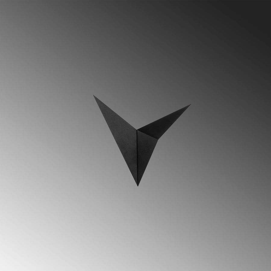 Geometrik Metal Tekli Duvar Apliği - Siyah