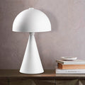 Dome Başlık Modern Metal Masa Lambası - Beyaz