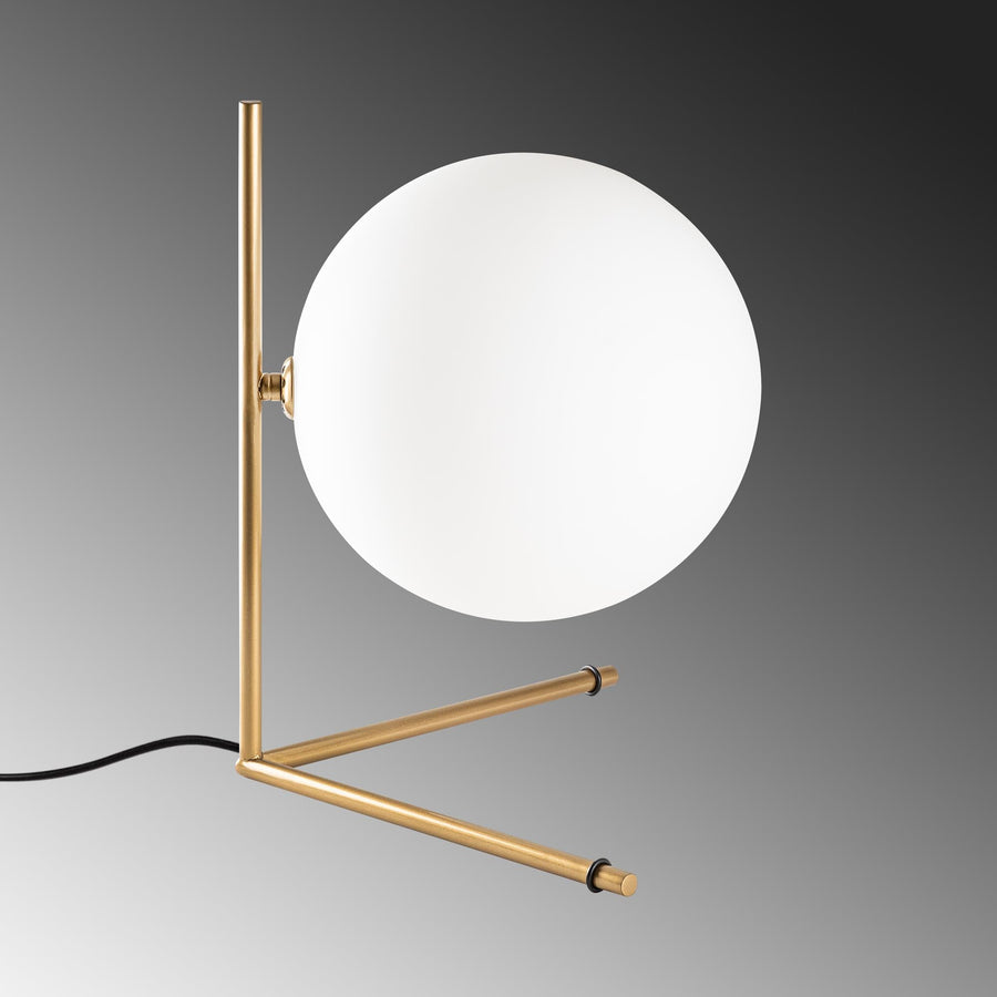 Küresel Cam Modern Masa Lambası - Altin
