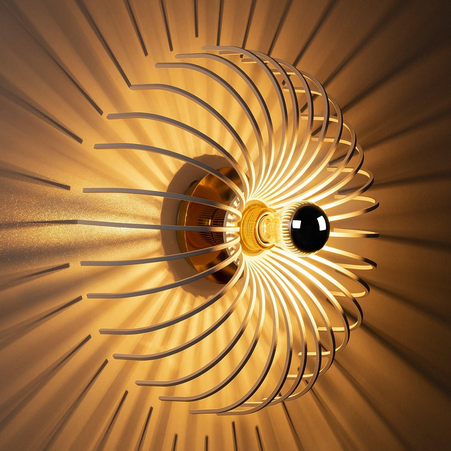 Spiral Tel Tekli Aplik Metal - Beyaz