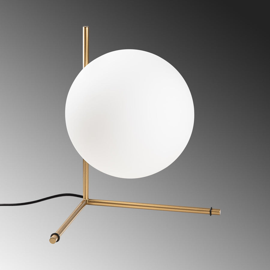 Küresel Cam Modern Masa Lambası - Altin