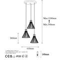 Tel Koni 3'lü Tepsi Sarkıt - Altın