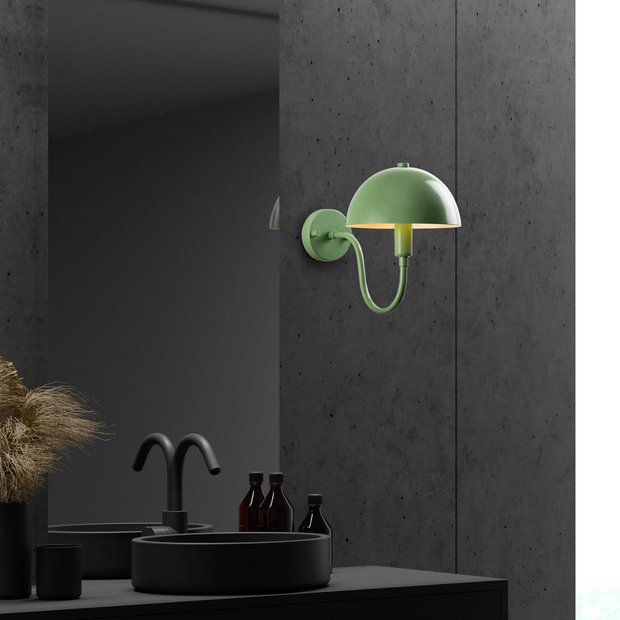 Kupol Metal Duvar Aplik - Yesil