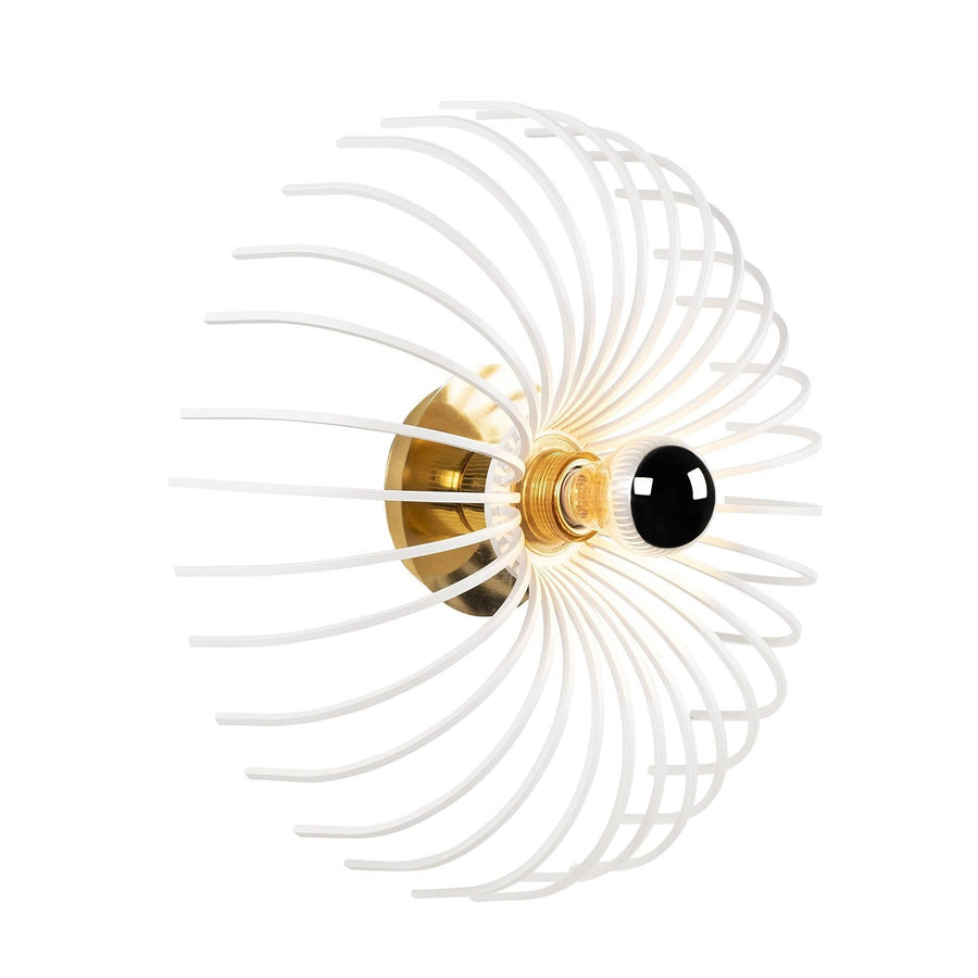 Spiral Tel Tekli Aplik Metal - Beyaz
