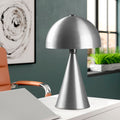 Dome Başlık Modern Metal Masa Lambası - Gumus