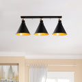 Üçlü Konik Metal Plafonyer - Siyah