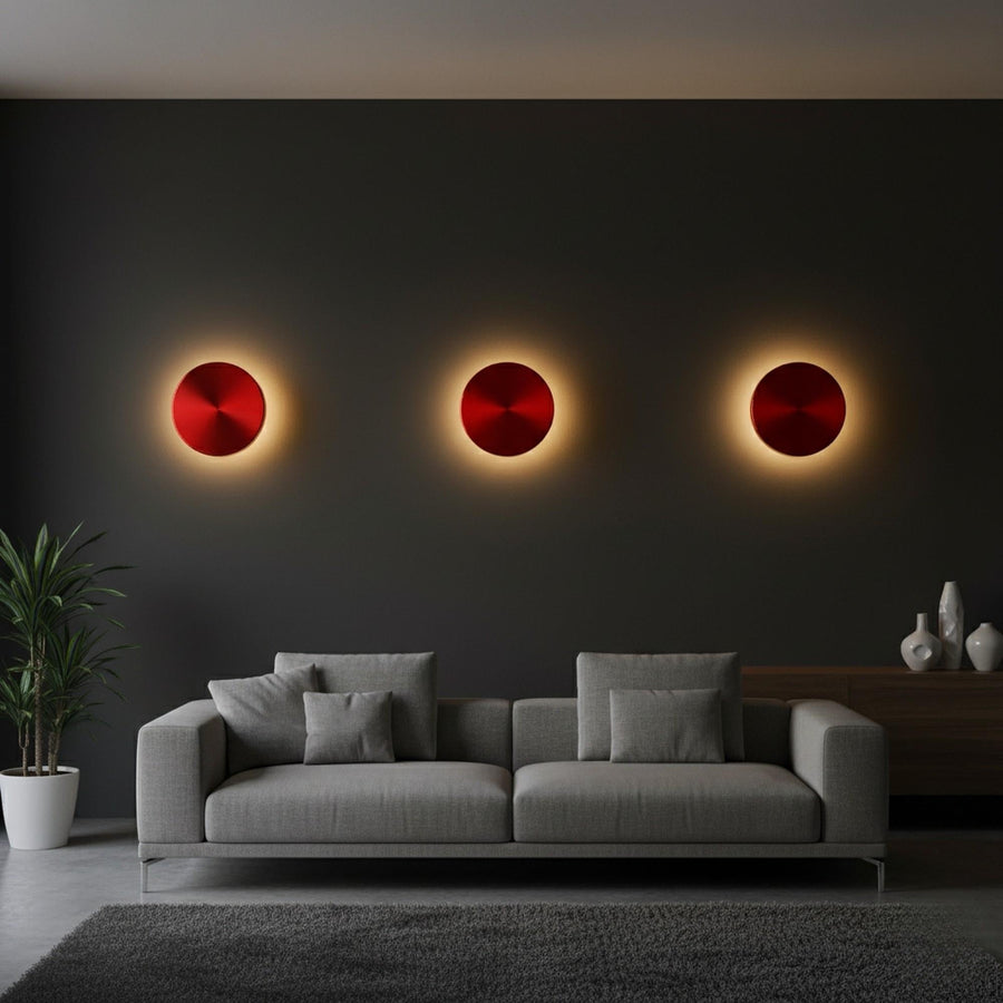 Kirmizi LED Metal Sivama Tekli Aplik - Kirmizi