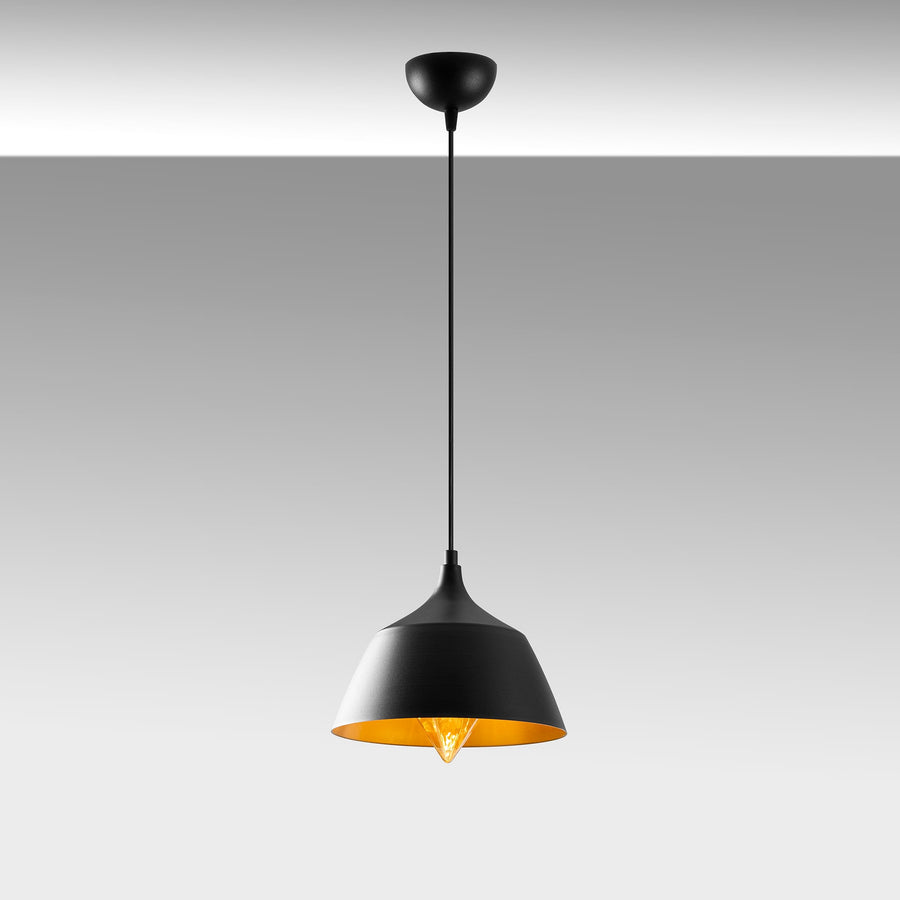 Derin Dome Metal Tekli Sarkıt - Siyah