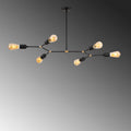 Sputnik 6'lı Metal Avize - Siyah