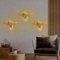 Origami Kuş Büyük Boy LED Aplik - Altin