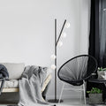 Camli Besli Metal Lambader - Siyah