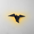 Origami Kuş Küçük Boy LED Aplik - Siyah