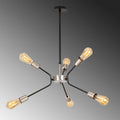 Sputnik 6'lı Avize Metal - Siyah