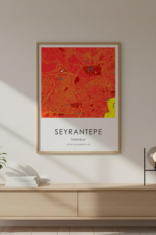 Ahşap Siyah Çerçeveli Taraftar Tablosu,seyrantepe Stad Konumu,hediyelik Taraftar Tablo | huhu231