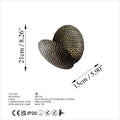 Dokulu Oval Aplik - Siyah