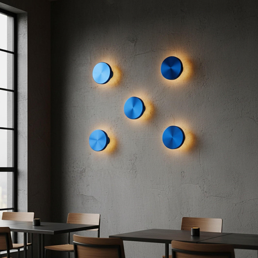 Mavi LED Metal Sivama Tekli Aplik - Mavi