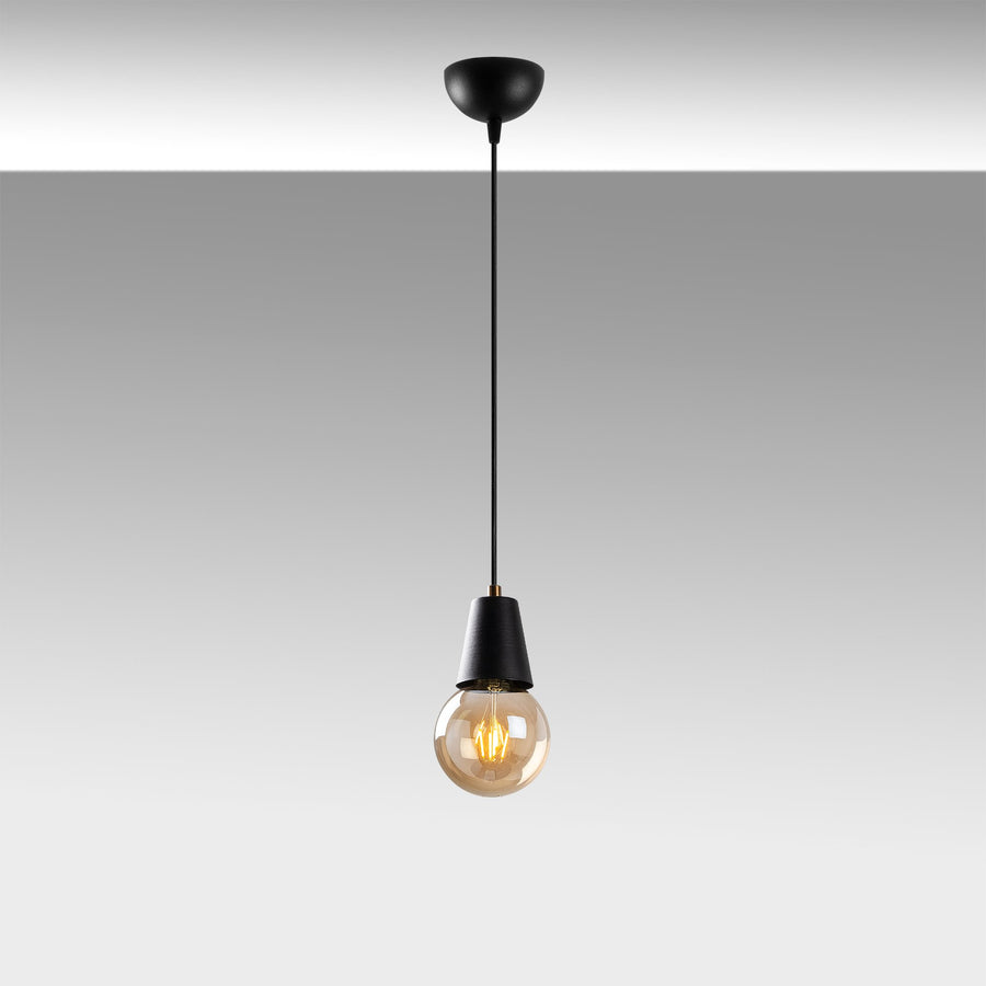 Minimal Duylu Tekli Sarkıt - Siyah