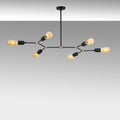 Sputnik 6'lı Metal Avize - Siyah