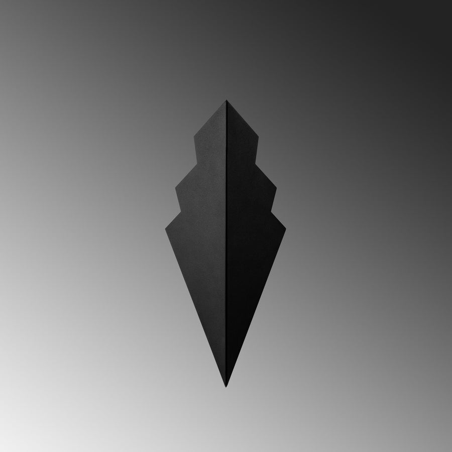 Ok Rustik Metal Tekli Aplik - Siyah