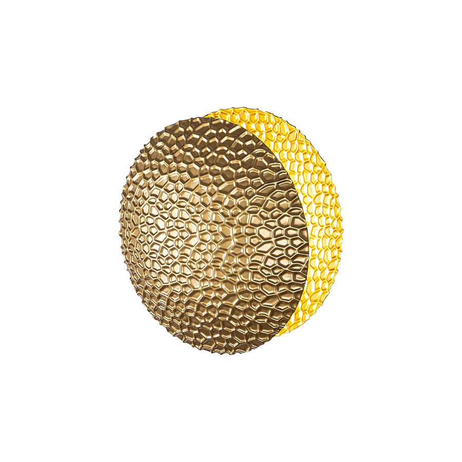 Dokulu Oval Altın Aplik - Altın