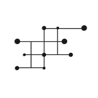 Grid Metal Duvar Askısı - Siyah