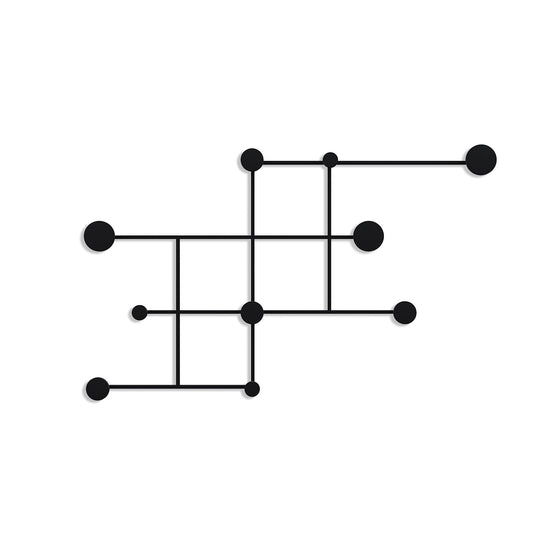 Grid Metal Duvar Askısı - Siyah