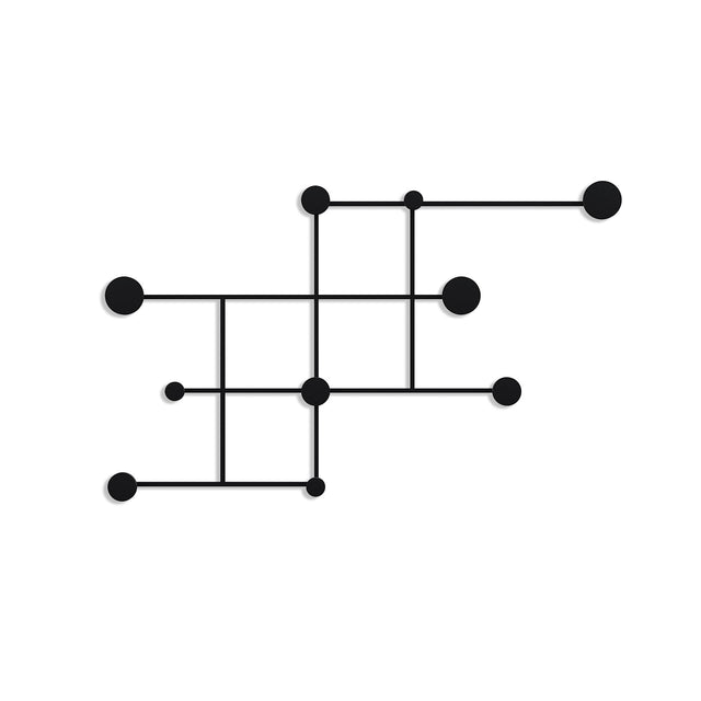 Grid Metal Duvar Askısı - Siyah