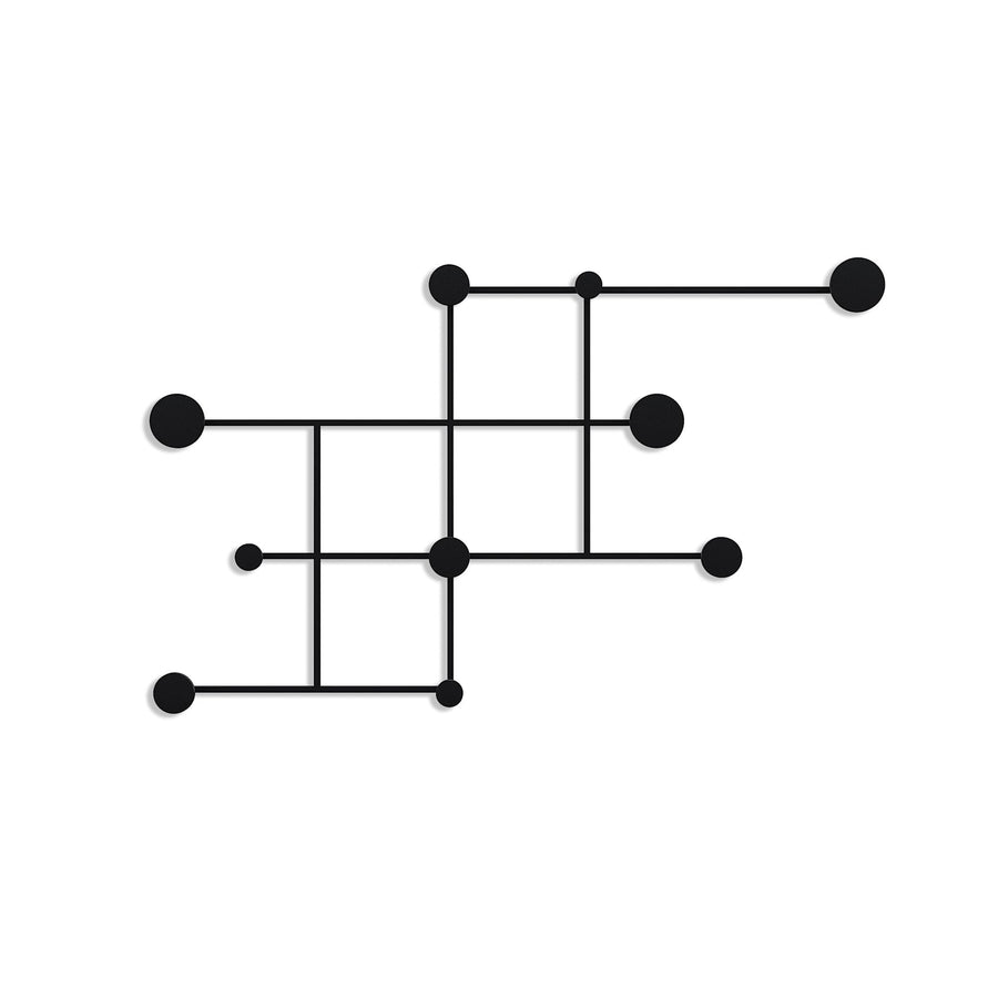 Grid Metal Duvar Askısı - Siyah