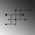 Grid Metal Duvar Askısı - Siyah