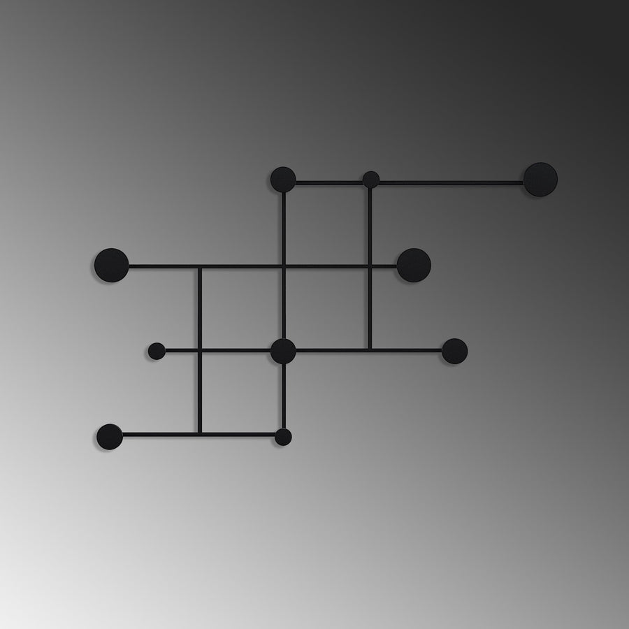 Grid Metal Duvar Askısı - Siyah