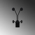 Siyah Metal Duvar Askılığı - Disk Uçlu Modern