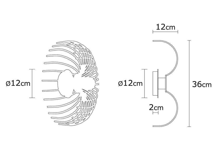 Spiral Tel Tekli Aplik Metal - Beyaz