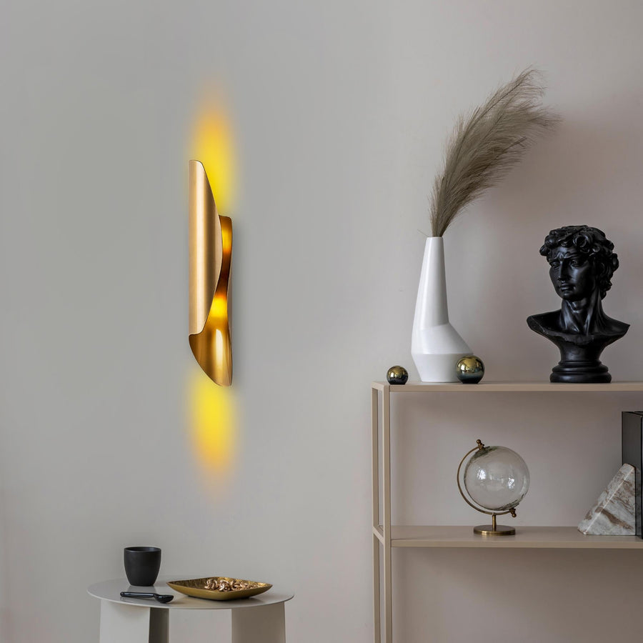 Flare Modern Metal Tekli Aplik - Altin