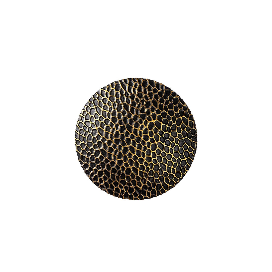 Dokulu Oval Aplik - Siyah