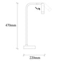 LED Okuma Metal Masa Lambası - Siyah