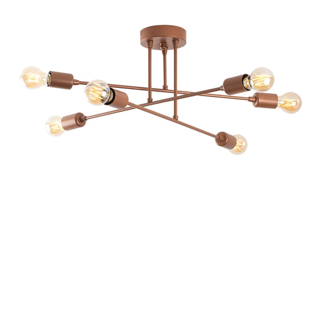 Sputnik 6'lı Metal Plafonyer - Bakır