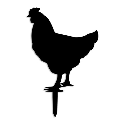 Tavuk Metal Bahçe Dekoru - Siyah